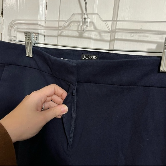 J. Crew Kate Straight Leg Pants Bi-Stretch Cotton Blend Navy Size 12 Y - Picture 3 of 9